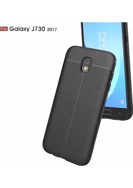 Samsung Galaxy J5 Pro Kılıf Suni Deri Dokulu Silikon