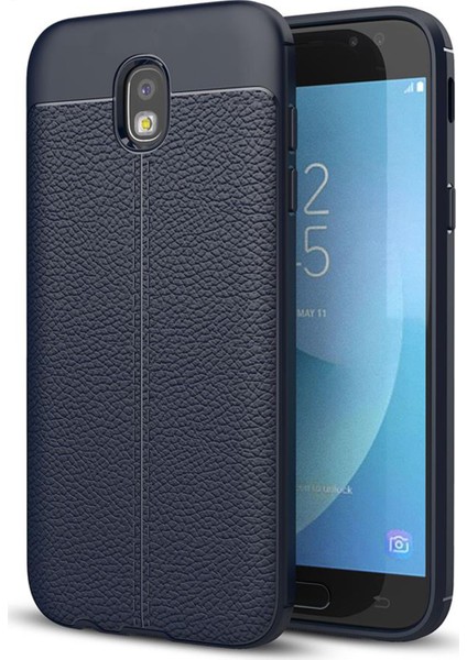 Samsung Galaxy J5 Pro Kılıf Suni Deri Dokulu Silikon