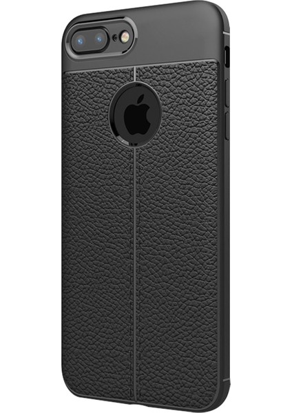 Apple iPhone 7 Plus Kılıf Suni Deri Dokulu Silikon