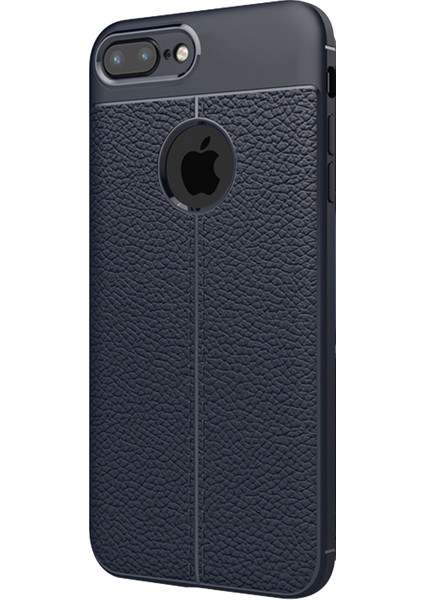 Apple iPhone 7 Plus Kılıf Suni Deri Dokulu Silikon