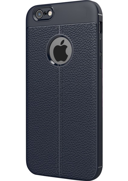 Apple iPhone 6S Kılıf Suni Deri Dokulu Silikon