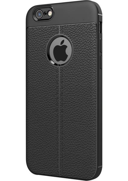 Apple iPhone 6 Kılıf Suni Deri Dokulu Silikon