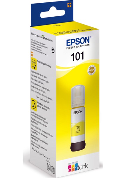 EPSON 101 Sarı Mürekkep Şişesi, 70 ml. L4150/L4160/L6160/L6170/L6190/L14150 (C13T03V44A) Yellow