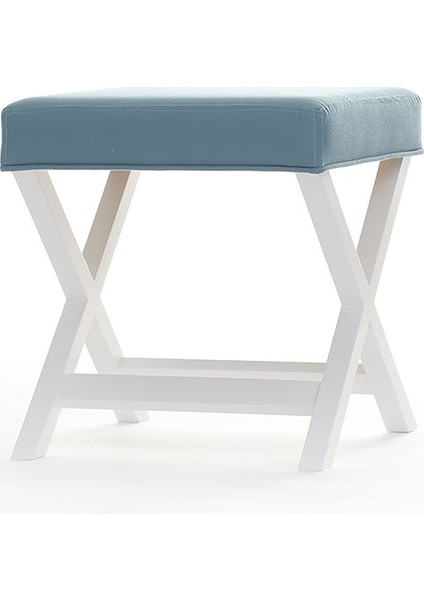 Evka Ahşap Bench Puf Light - Koyu Yeşil
