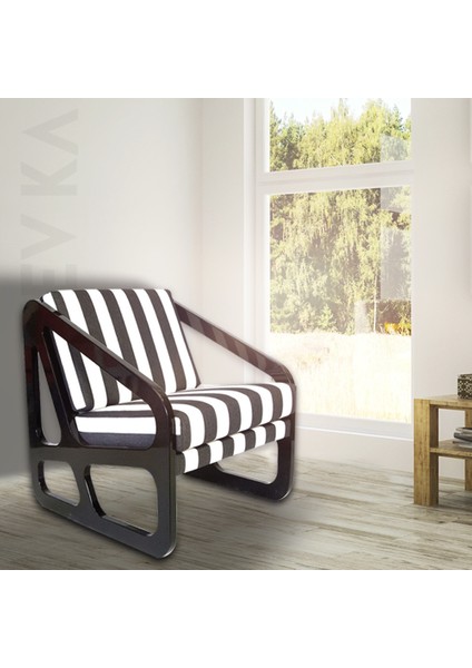 Evka Ahşap Spongy Tekli Koltuk Siyah fırsatları