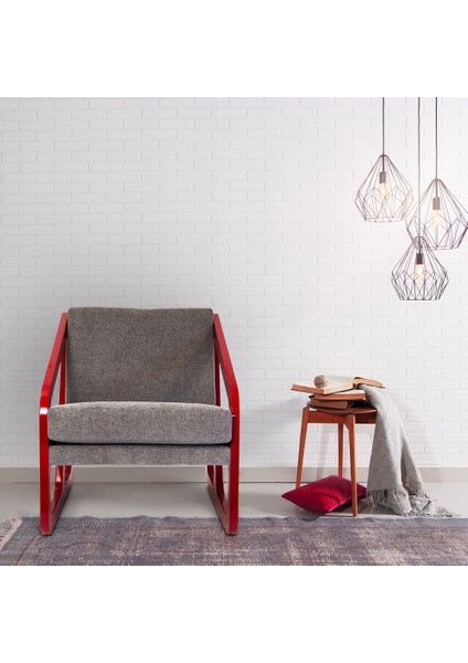 Evka Ahşap Spongy Tekli Koltuk Kırmızı fırsatları