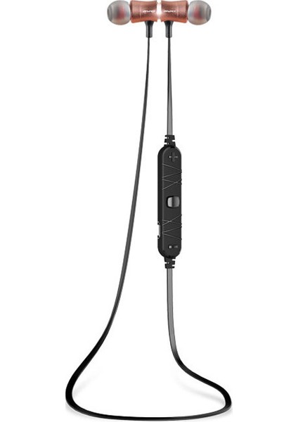 Mıknatıslı Kablosuz Bluetooth Kulaklık A921BL Siyah - Gold