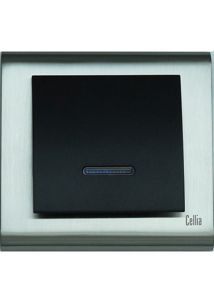 Cellia Işıklı Anahtar Siyah Kapak Saten Çerçeve