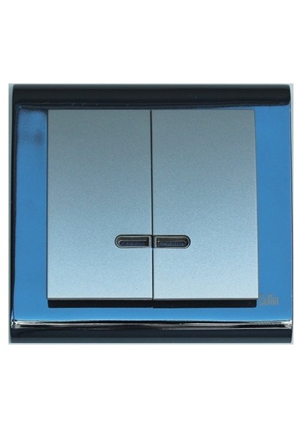 Cellia Işıklı Komütatör Gümüş Kapak Füme Çerçeve