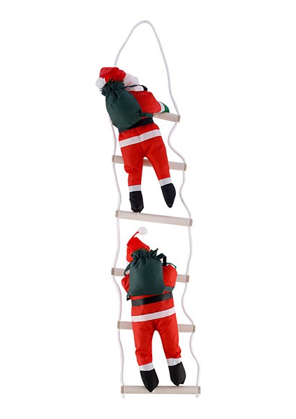 Yılbaşı Merdivenli Noel Baba 20cm 2'li
