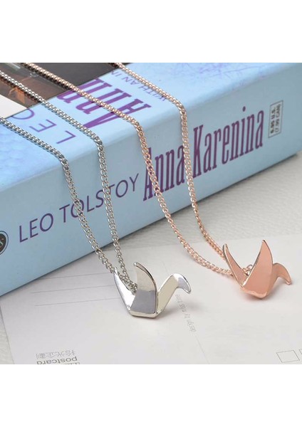 Origami Kuğu Altın Kaplama Kolye