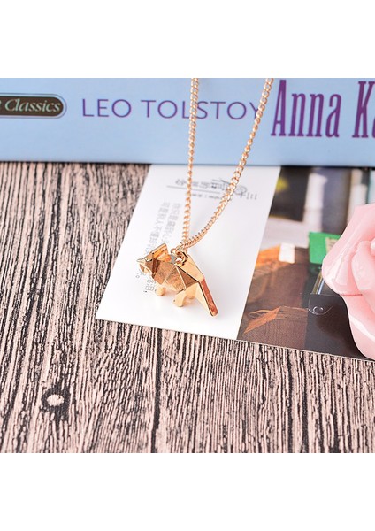 Origami Tombul Tilki Altın Kaplama Kolye fiyatları