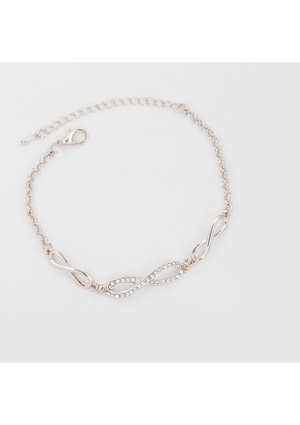 Gümüş Kaplama Sonsuzluk Kristal Bilezik