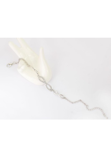 Gümüş Kaplama Sonsuzluk Kristal Bilezik fiyatları