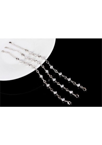 Sevgiliniz İçin Çok Özel Gümüş Kaplama Platin Zarif Bileklik Bilezik fiyatları