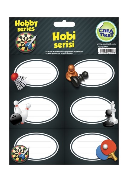 CreaTiket 1007 Hobi Serisi Okul Etiketi