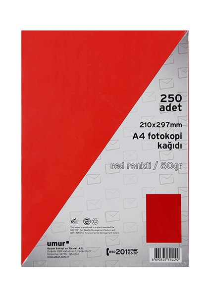 Fotokopi Kağıdı A4 80Gr Renkli Green 190