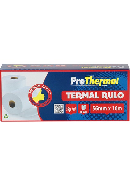 Termal Rulo 56 mm x 16 m 10 Adet