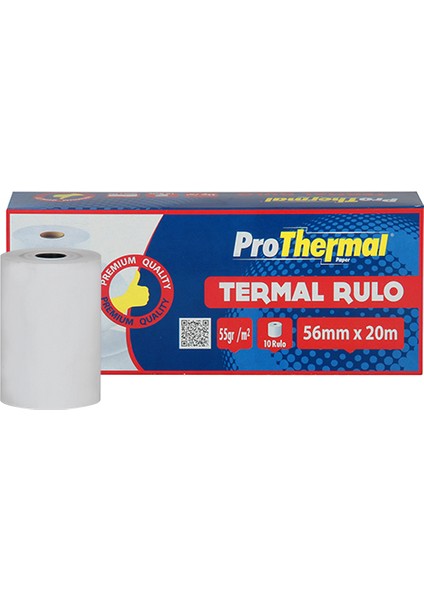 Termal Rulo 56 mm x 20 m 10 Adet