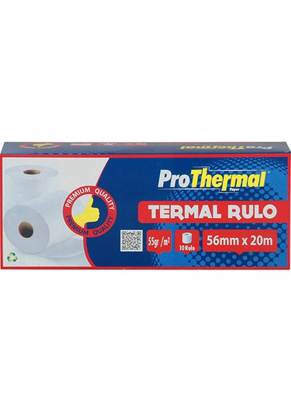 Termal Rulo 56 mm x 20 m 10 Adet