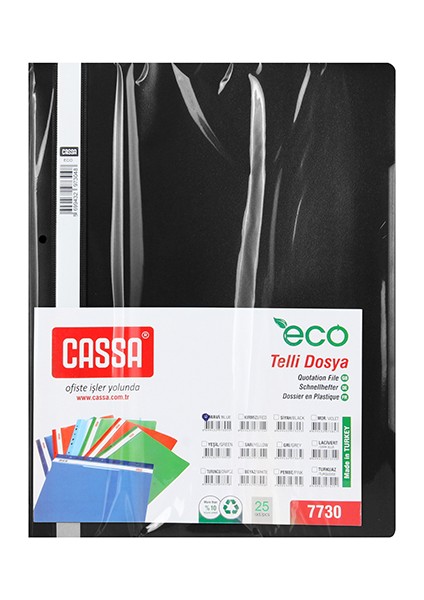 Telli Dosya 25'li Ekonomik Renk - Siyah