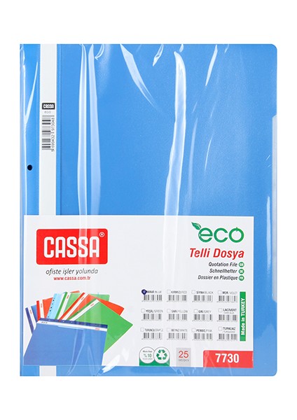 Telli Dosya 25'li Ekonomik Renk - Sari