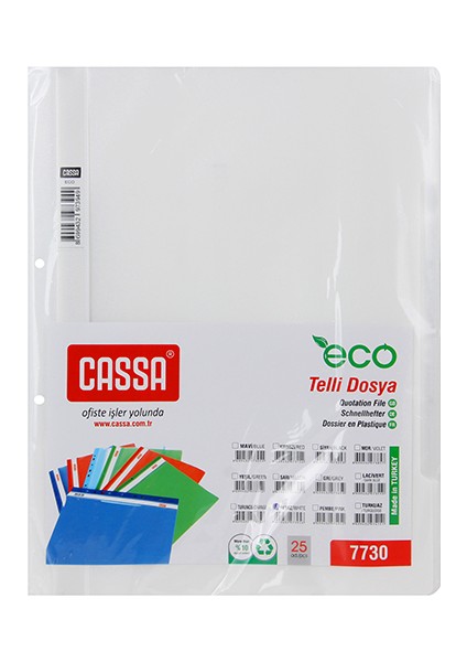 Telli Dosya 25'li Ekonomik Renk - Sari