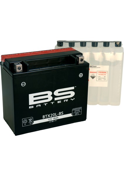 Motospartan AKÜ BTX20L- 12V18AH KYMCO MXU 450 500 HONDA GOLDWING GL1800 YAMAHA XVS 1300 1600 XV1600