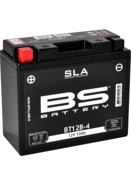 Motospartan AKÜ SLA(KURU) BT12B-4 12V10AH APRILIA SPORTCITY 200 250 DUCATI MONSTER 400 600 696 750 800 SPORT 620 750