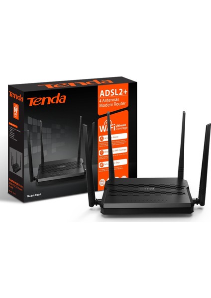 D305 300Mbps 4x5DBi Anten ADSL2 + Modem/Router