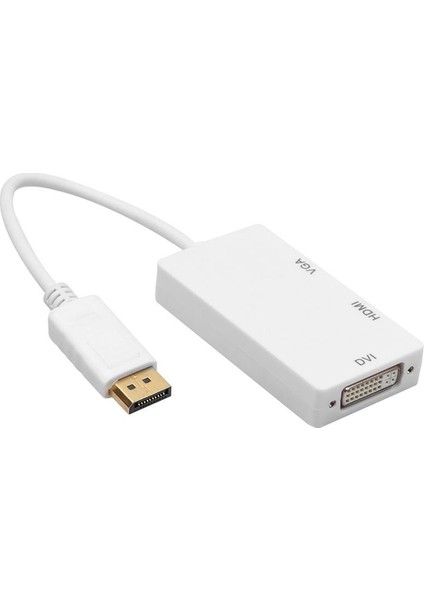 5056 Displayport To Hdmi Vga Dvi Çevirici Dönüştürücü Adaptor