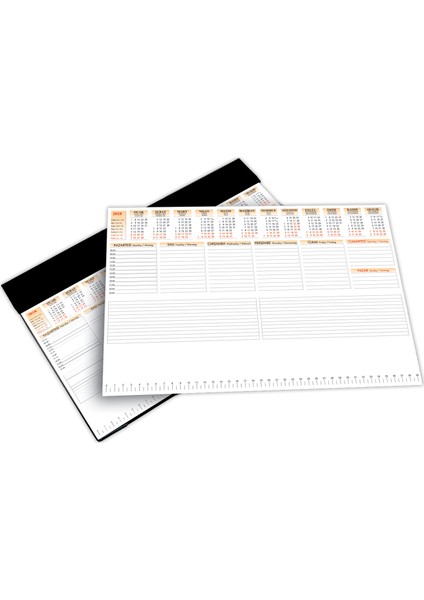 AJ-68 Ebat: 28*40 cm Haftalık Masa Sümeni Bialalı