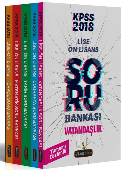 2018 KPSS Lise Ön Lisans Soru Bankası Çözümlü Modüler Set
