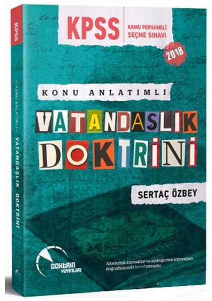 2018 KPSS Vatandaşlık Doktrini Konu Anlatımlı