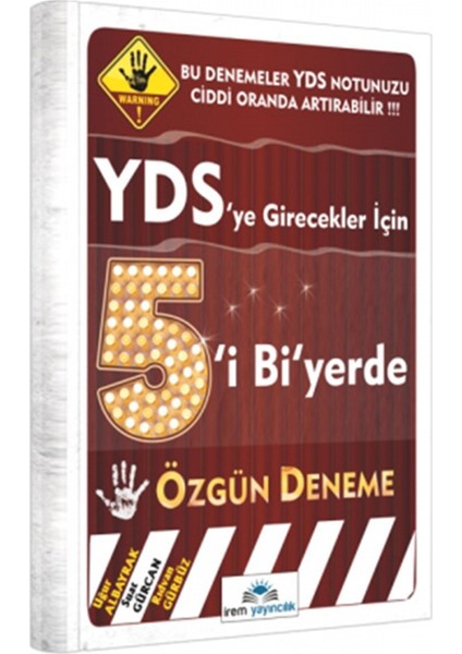 İrem Yayıncılık 2017 YDS 5'i Bi'yerde Özgün Deneme