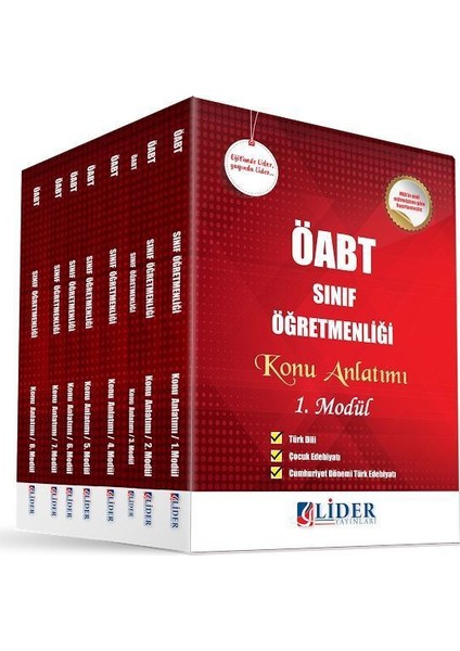 Lider 2018 ÖABT Sınıf Öğretmenliği Konu Anlatım Modüler Set