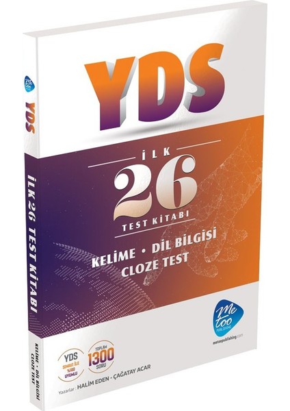 Me Too YDS İlk 26 Test Kitabı Cloze Test