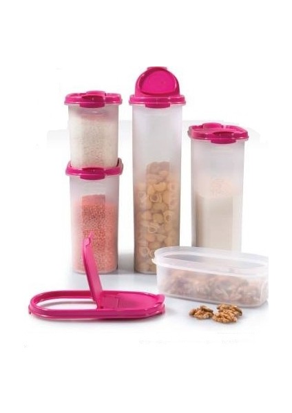 Oval Set 5'li Pembe (Kurubakliyat Saklama Seti) Hasgül fiyatları