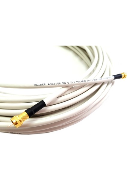 25 mt RG6U6 Bakır Anten Kablosu Hazır Gold F Konnektörlü fiyatları