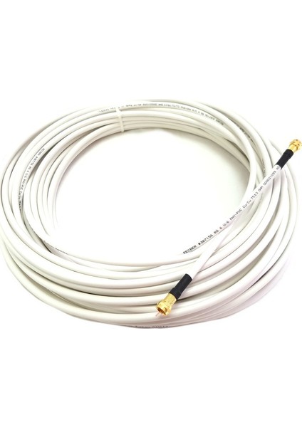 25 mt RG6U6 Bakır Anten Kablosu Hazır Gold F Konnektörlü modelleri