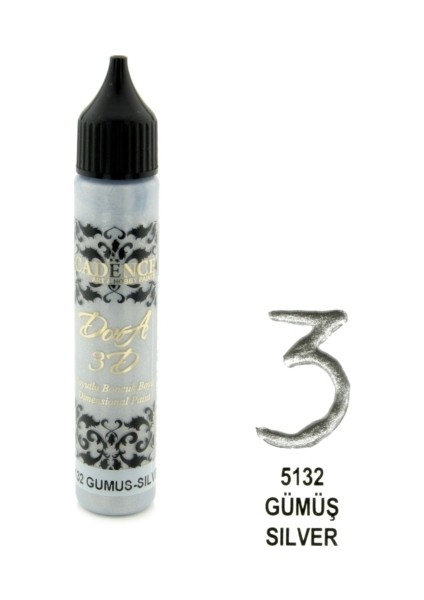 Gümüş - 3D Boyutlu Boncuk Boya 25 ml