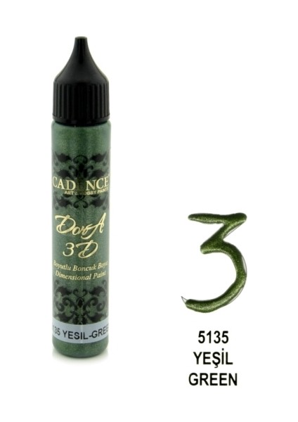 Yeşil - 3D Boyutlu Boncuk Boya 25 ml