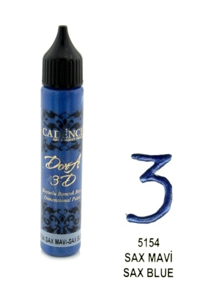 Sax Mavi - 3D Boyutlu Boncuk Boya 25 ml