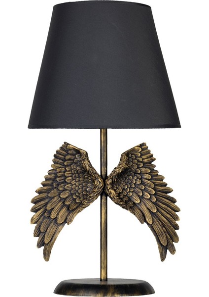 Modern Dizayn Melek Abajur Gold Gri