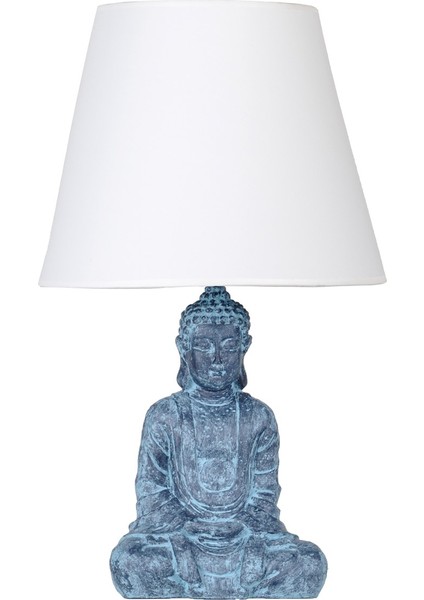 Modern Dizayn Buda Abajur Antrasit Beyaz