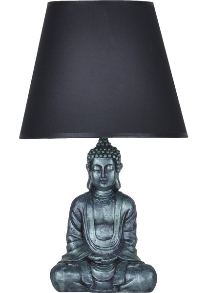 Modern Dizayn Buda Abajur Yeşil Siyah