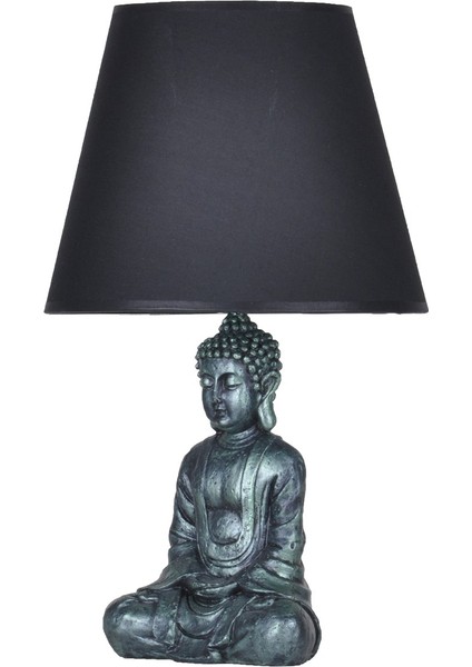 Modern Dizayn Buda Abajur Yeşil Siyah