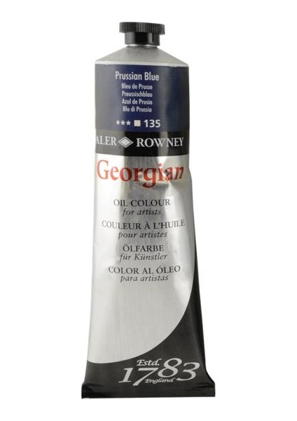 Daler Rowney Georgian Yağlı Boya 225ml - N:135 Prussian Blue