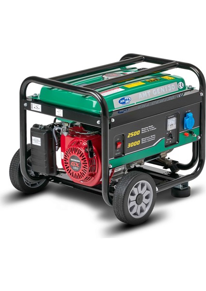 AMT GEN 130 Benzinli Jeneratör (3 kVA-İpli-Honda GX 160 HONDA MOTORLU -230V/50Hz-Tekerlekli)