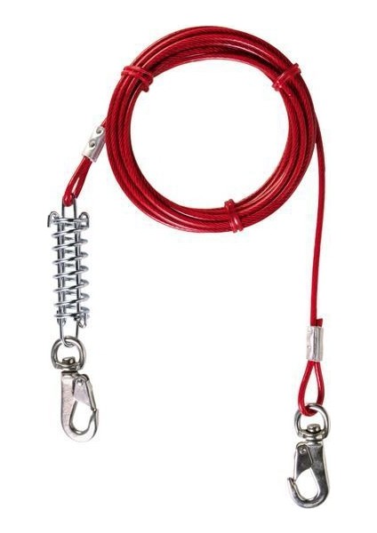 Goodnespet Köpek Yaylı Çelik Bahçe Bağlama Halatı 15 Metre